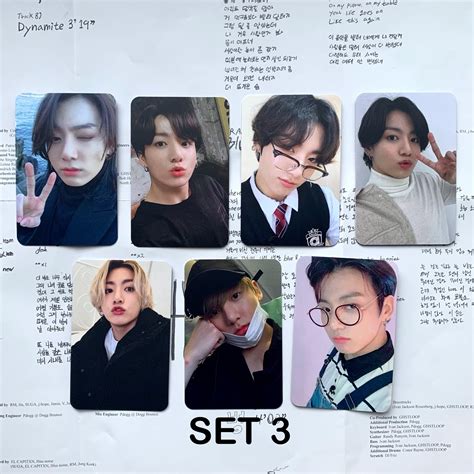 1 Set Releases. . Jungkook photocard list